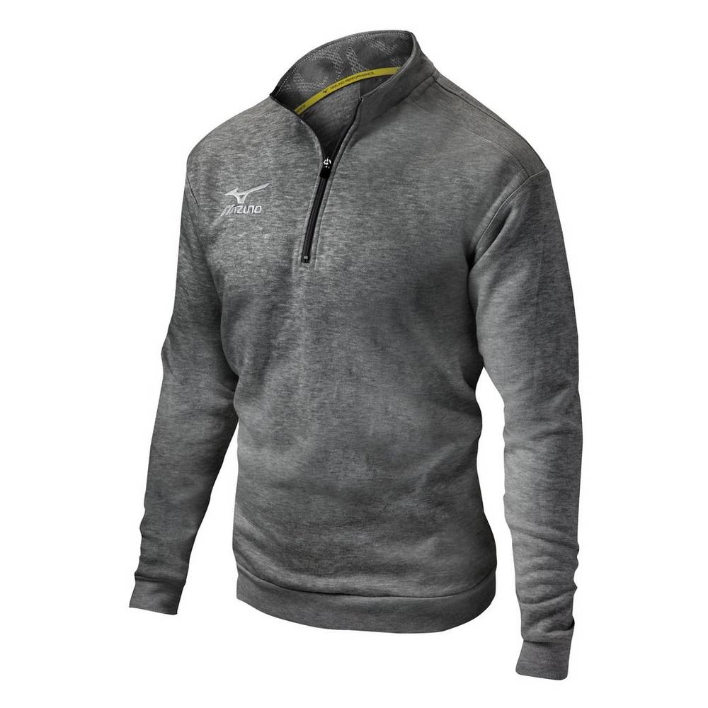 Panske Pulóver Mizuno 1/2 Zip Fleece Siva Vypredaj ALQN64379
